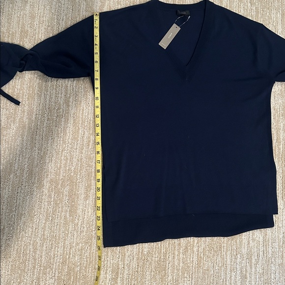 JCrew light weight Merino wool sweater; navy - Picture 6 of 7